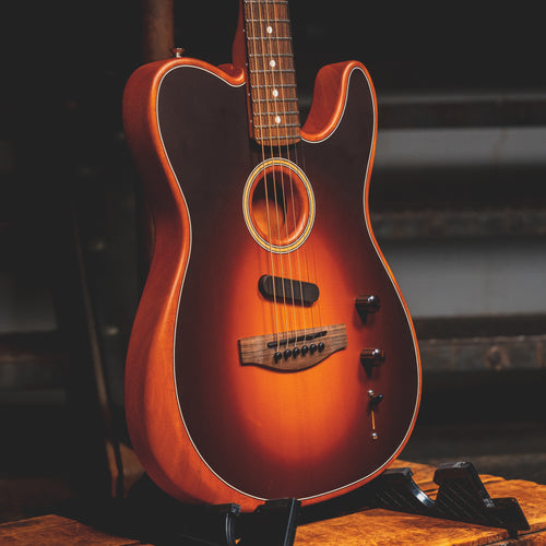 2022 Fender Acoustasonic Player Telecaster Guitar, Shadow Burst w/ OGB - USED