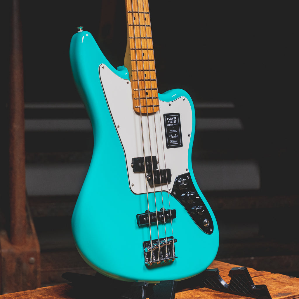 2023 Fender Player Jaguar Bass Guitar, Maple Neck, Sea Foam Green - Us