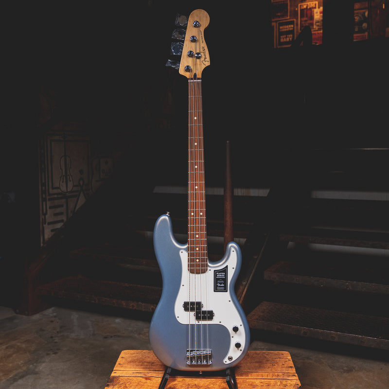 2022 Fender Player Precision Bass, Pau Ferro Fretboard, Silver - Used