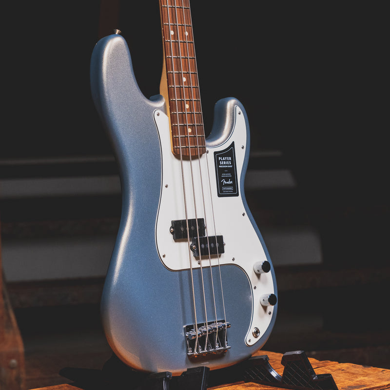 2022 Fender Player Precision Bass, Pau Ferro Fretboard, Silver - Used
