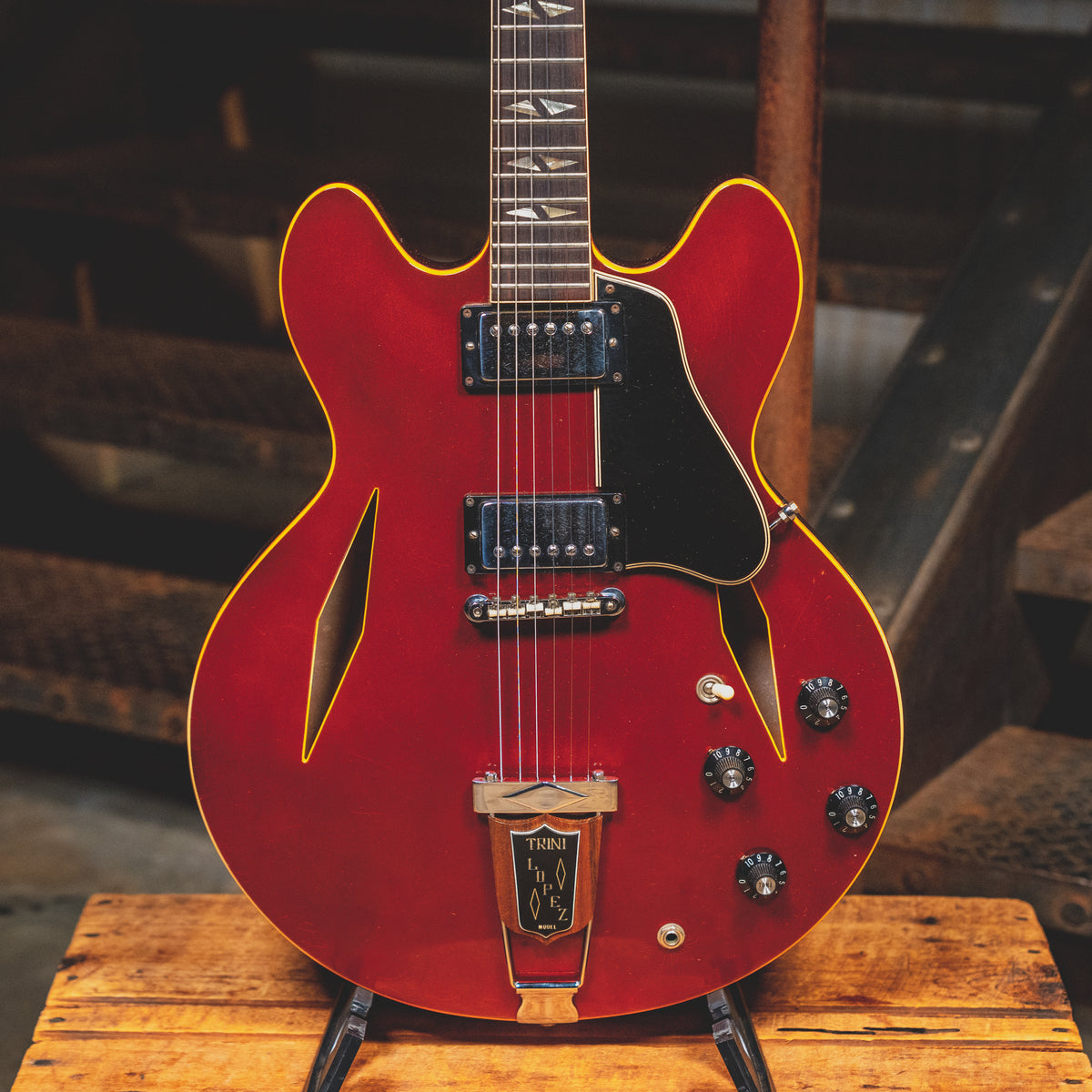 1967 Gibson Trini Lopez Semi-Hollow Electric Guitar, Sparkling Burgundy w/OHSC - Used