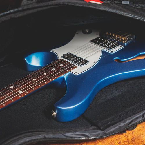 2019 PRS S2 Vela Semi-Hollow Electric Guitar, Frost Blue Metallic w/Bag