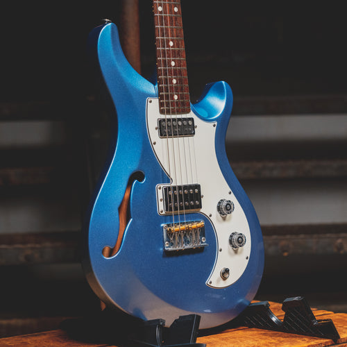 2019 PRS S2 Vela Semi-Hollow Electric Guitar, Frost Blue Metallic w/Bag