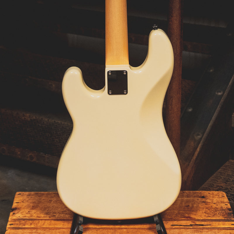 2021 Warmoth P style Electric Bass Guitar Vintage White w Gig Bag