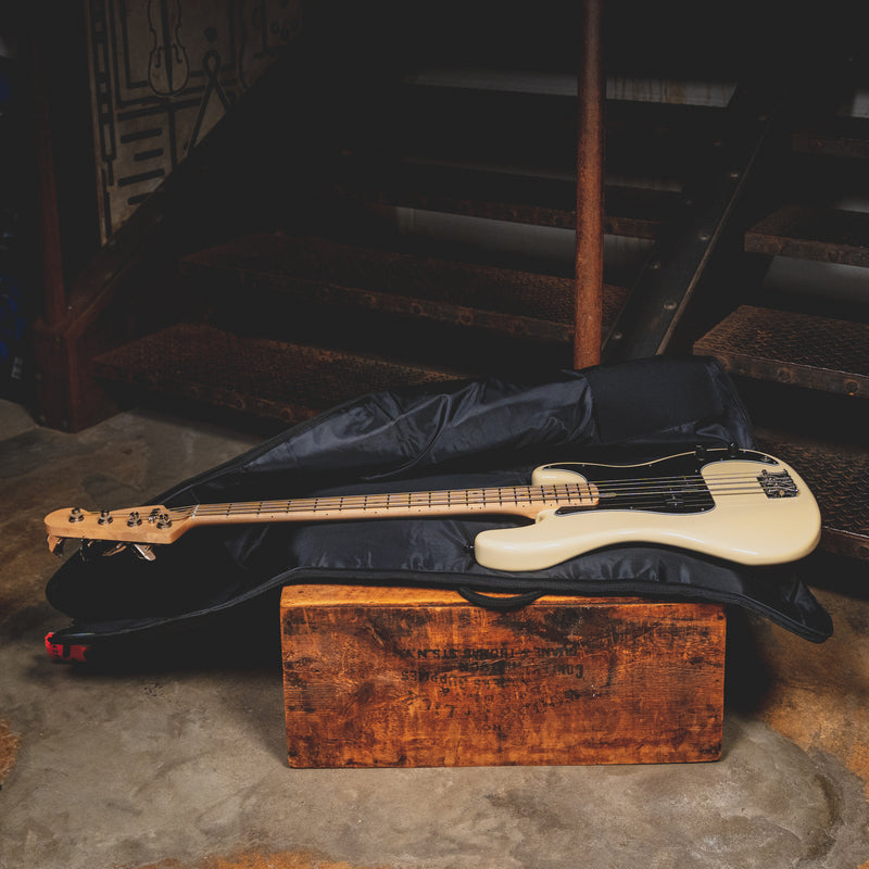 2021 Warmoth P-style Electric Bass Guitar, Vintage White w/ Gig Bag - Used