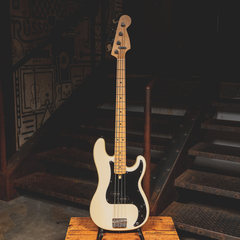 2021 Warmoth P-style Electric Bass Guitar, Vintage White w/ Gig Bag - Used