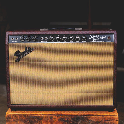 2022 Fender '65 Deluxe Reverb 1x12 Tube Combo Amplifier, Burgundy Tolex - Used
