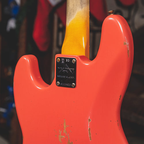 2022 Fender Custom Shop '60 Jazz Bass Relic, Super Faded Tahitian Coral w/OHSC - Used