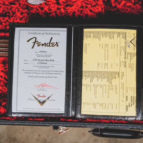 2022 Fender Custom Shop '60 Jazz Bass Relic, Super Faded Tahitian Coral w/OHSC - Used