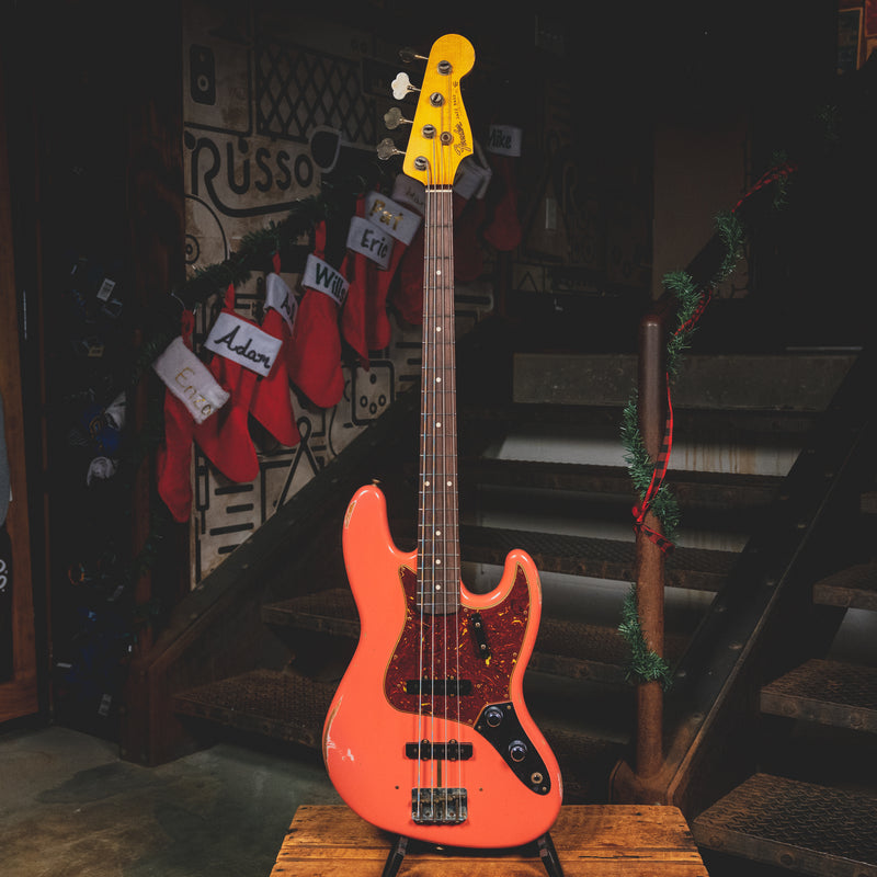 2022 Fender Custom Shop '60 Jazz Bass Relic, Super Faded Tahitian Coral w/OHSC - Used