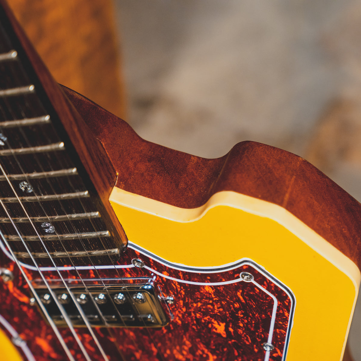 Sturner Guitars Hazzard Electric Guitar, Wenge Fretboard, Metallic Yellow