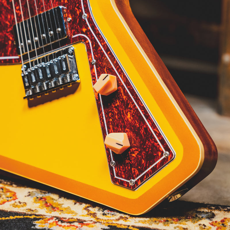 Sturner Guitars Hazzard Electric Guitar, Wenge Fretboard, Metallic Yellow