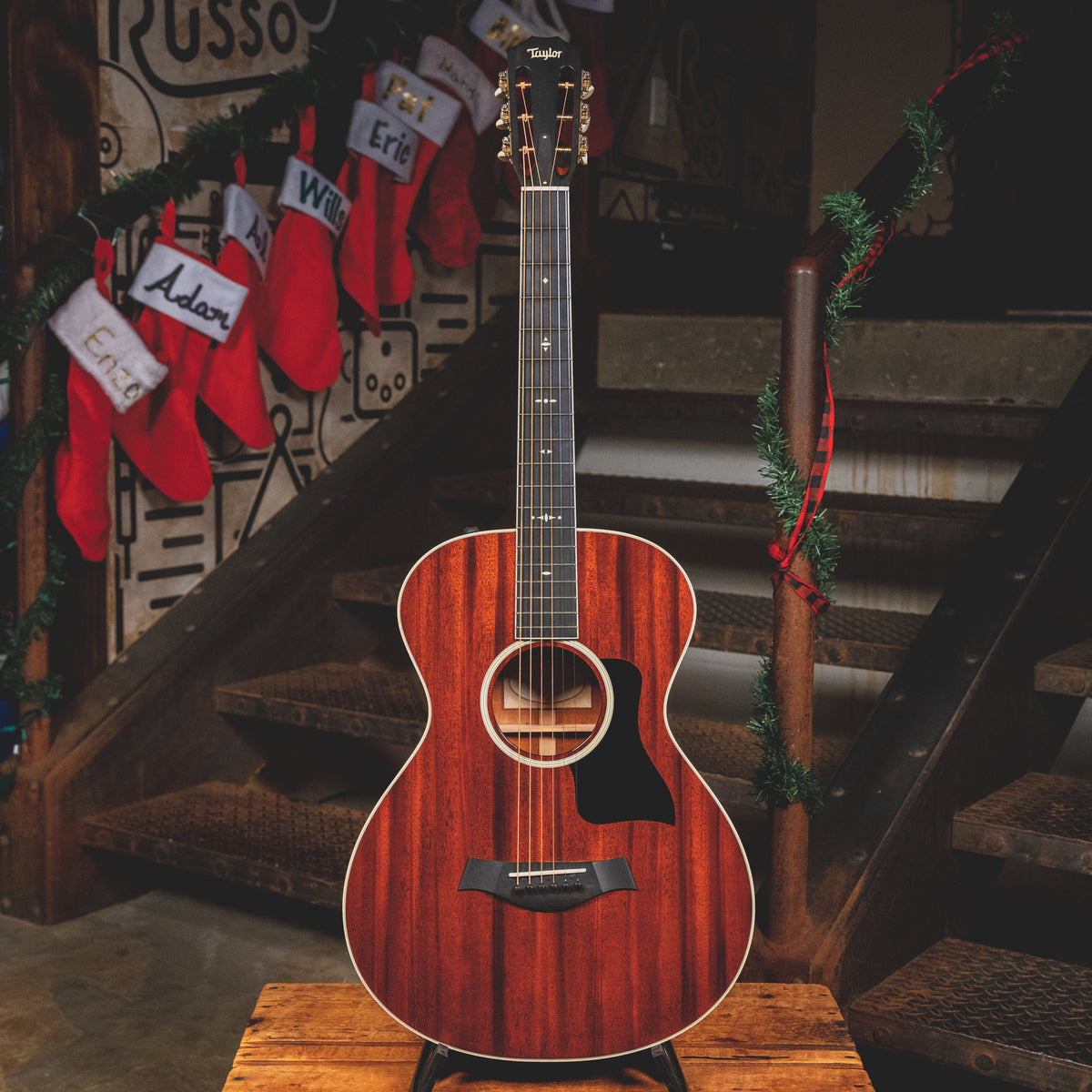2014 Taylor 522e 12-Fret All-Mahogany Acoustic-Electric Guitar, Natural w/OHSC - Used