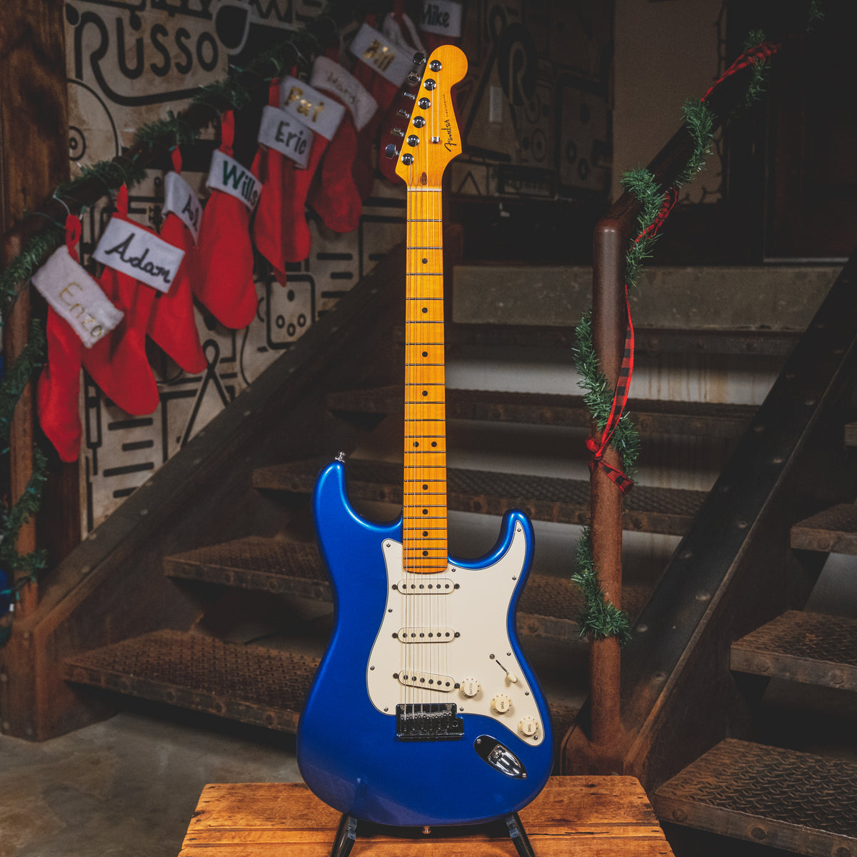 2021 Fender American Ultra Stratocaster Electric Guitar, Cobra Blue w/OHSC - Used
