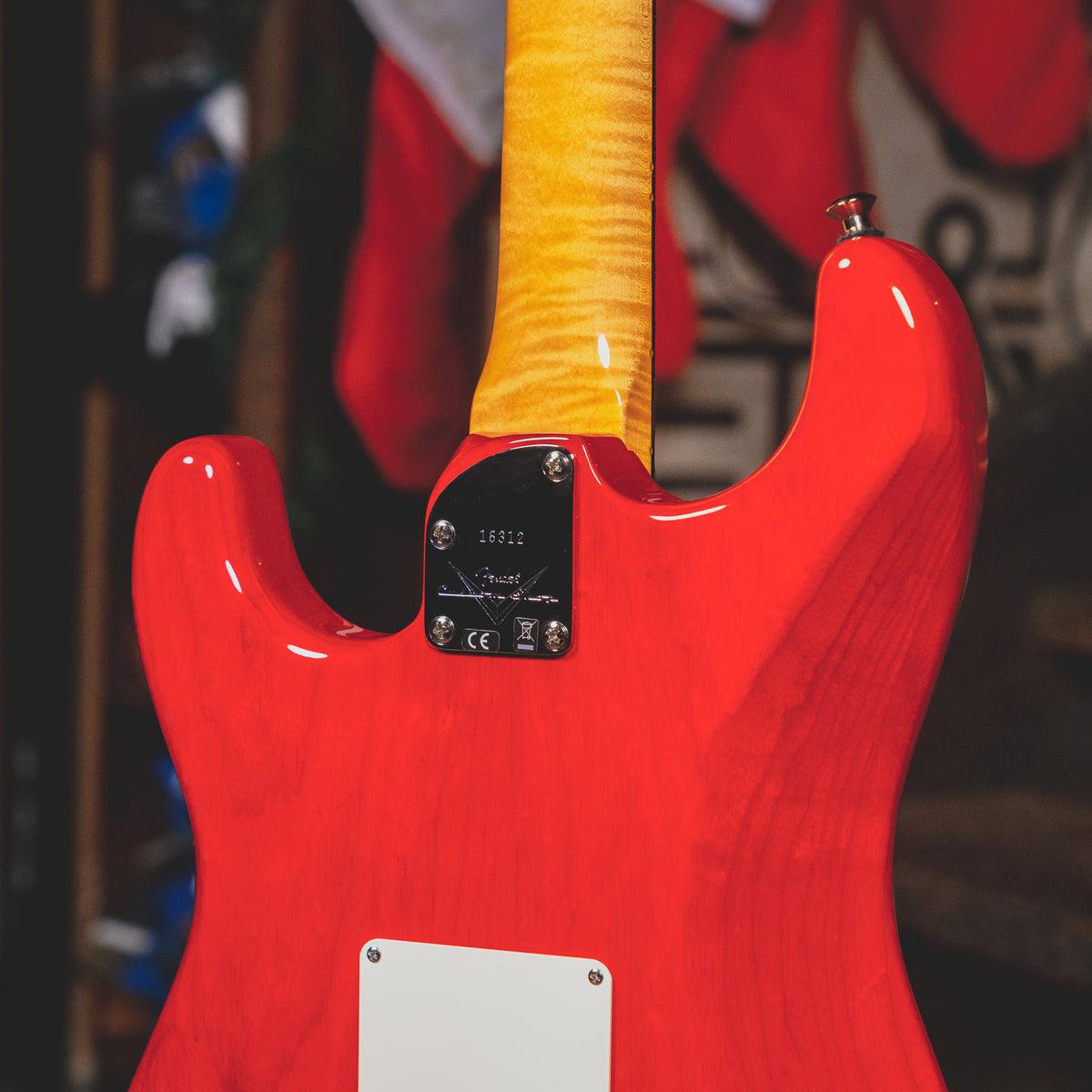 2020 Fender Custom Shop Stratocaster Electric Guitar, NOS Crimson Transparent w/OHSC - Used