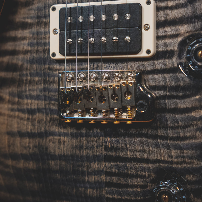 2018 PRS Custom 24 Electric Guitar, Black Smoke w/OHSC - Used