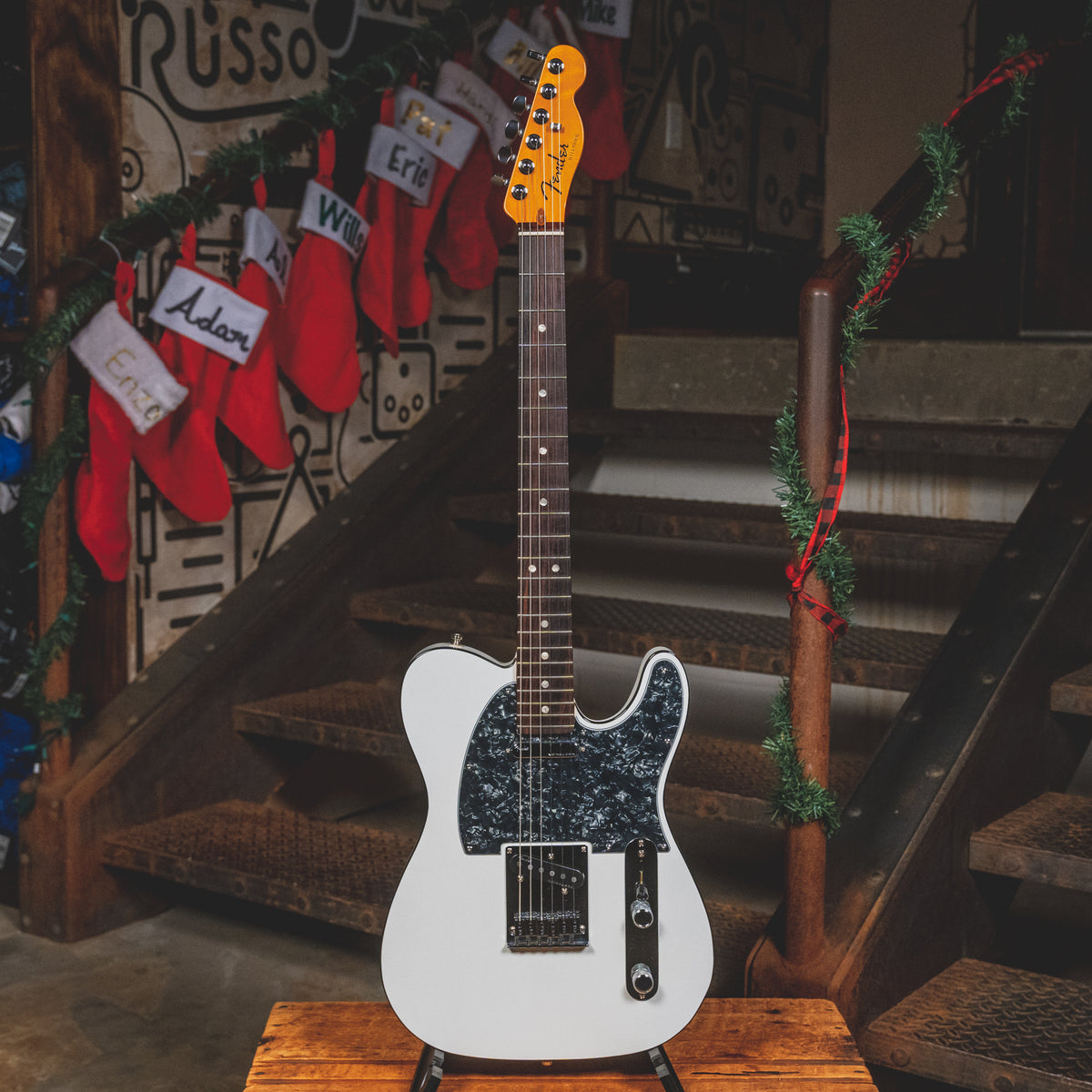2021 Fender American Ultra Telecaster Electric Guitar, Arctic Pearl w/Hard Case - Used