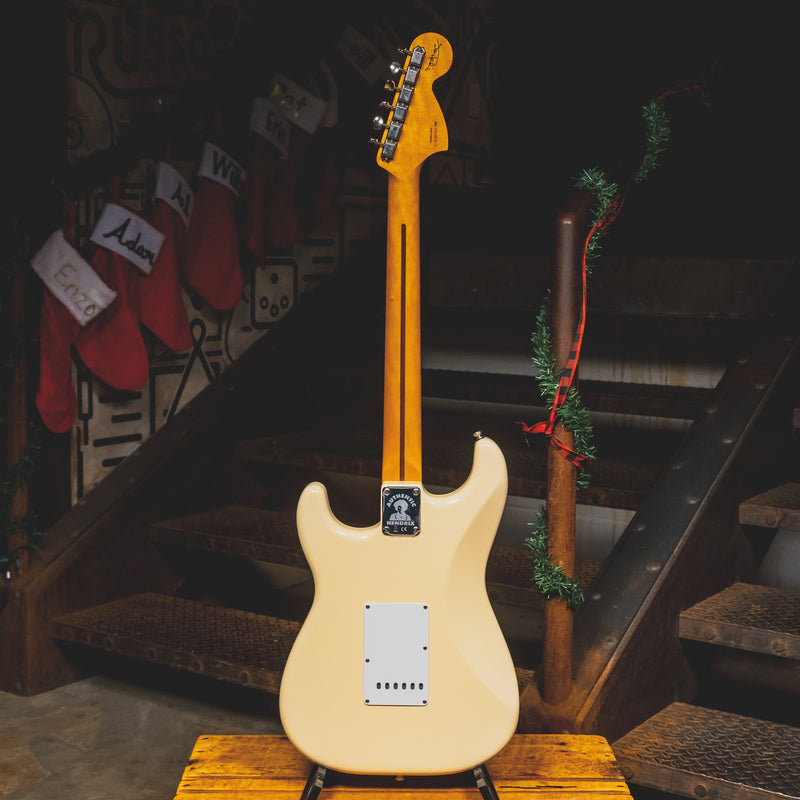 2020 Fender Jimi Hendrix Stratocaster Electric Guitar, Olympic White w/OGB - Used