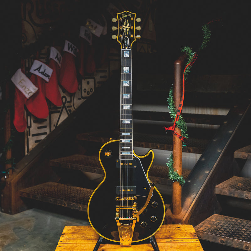 2023 Gibson Custom Shop 1954 Les Paul Custom Wildwood Spec, Ebony Gloss, Bigsby Tailpiece w/OHSC - Used