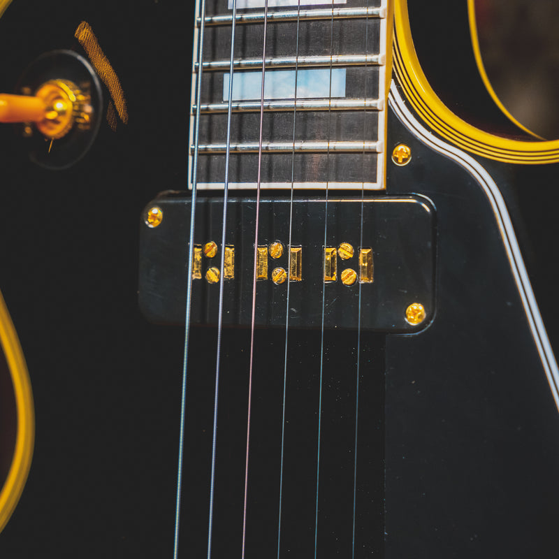 2023 Gibson Custom Shop 1954 Les Paul Custom Wildwood Spec, Ebony Gloss, Bigsby Tailpiece w/OHSC - Used