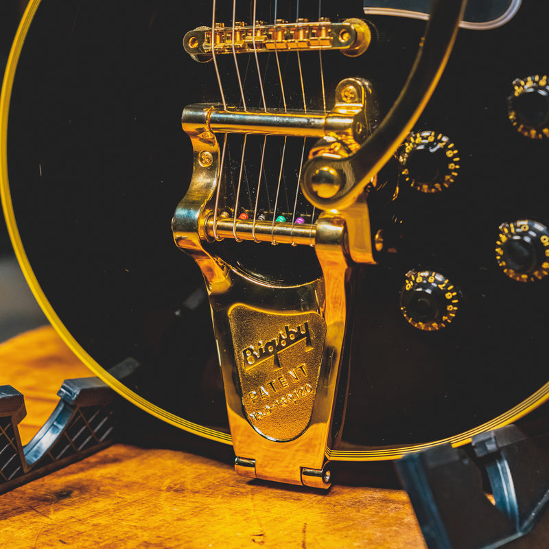 2023 Gibson Custom Shop 1954 Les Paul Custom Wildwood Spec, Ebony Gloss, Bigsby Tailpiece w/OHSC - Used