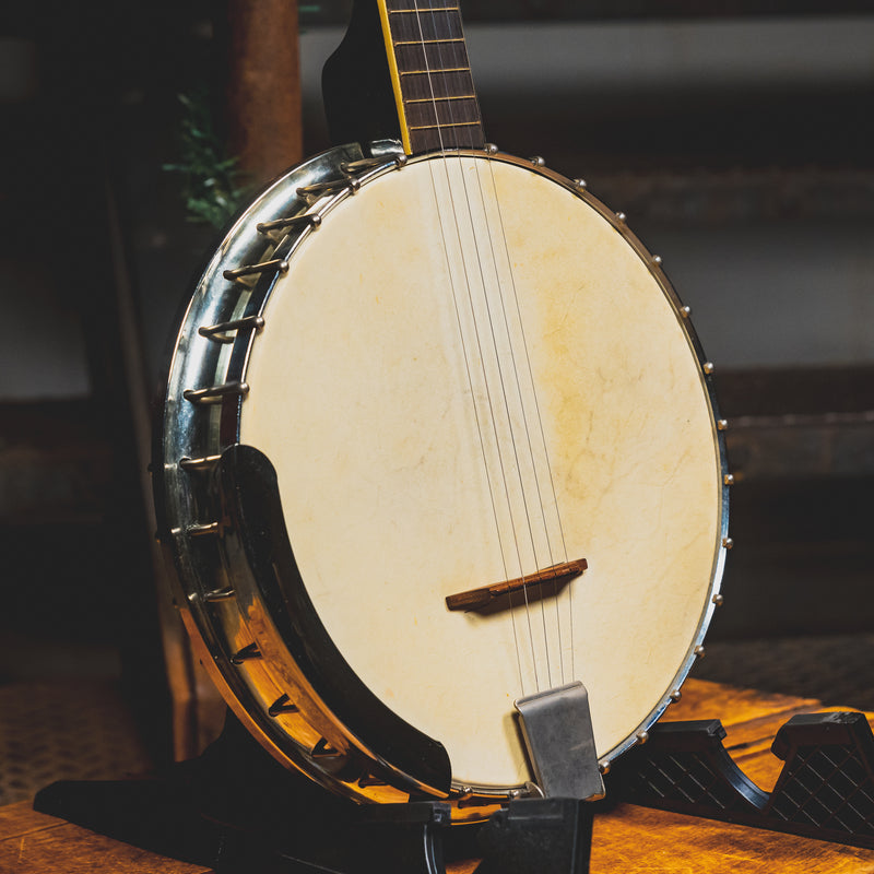 '60s Harmony Reso-Tone Banjo w/Chipboard Case - Used