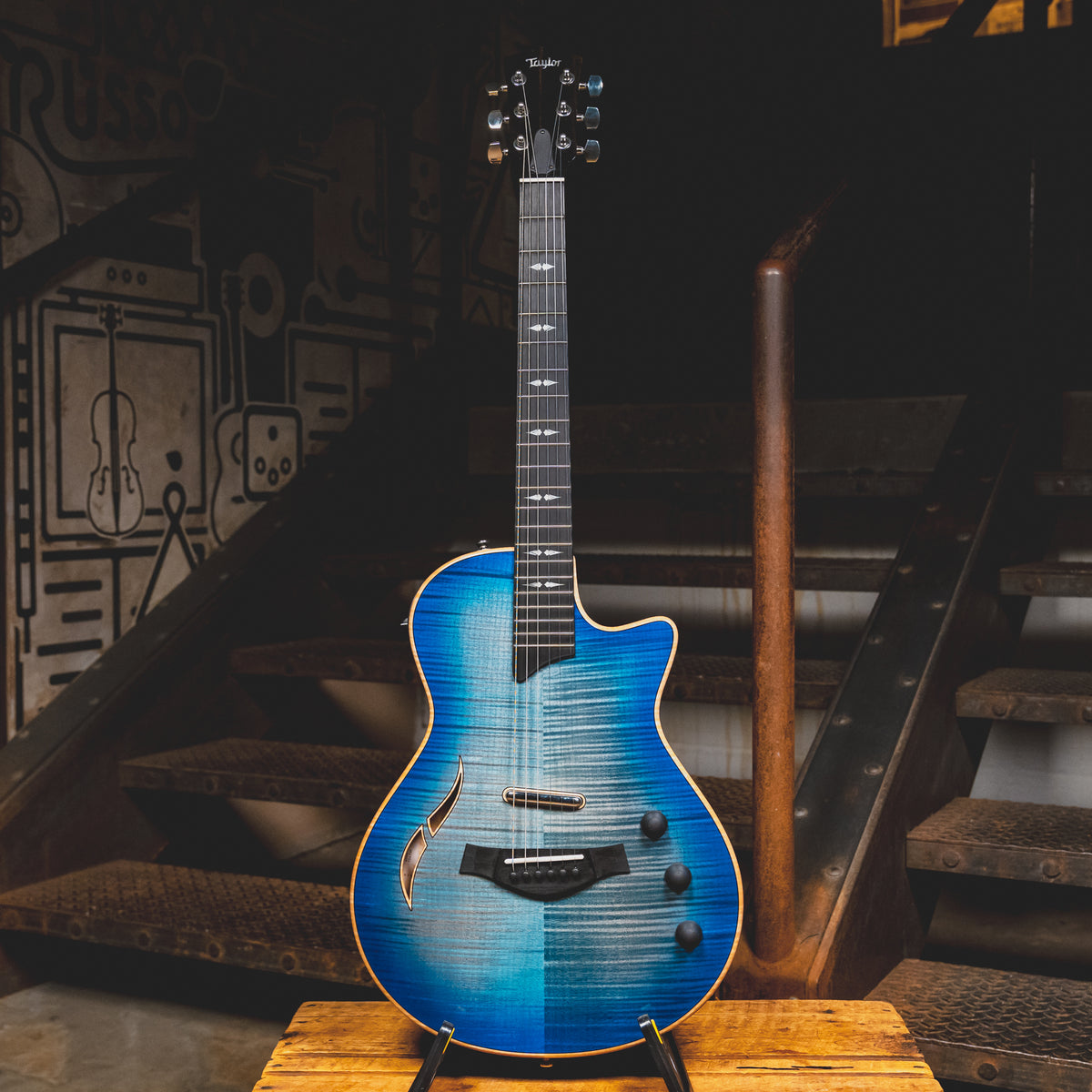 2023 Taylor T5z Pro Semi-Hollow Electric Guitar, Harbor Blue w/OHSC - Used