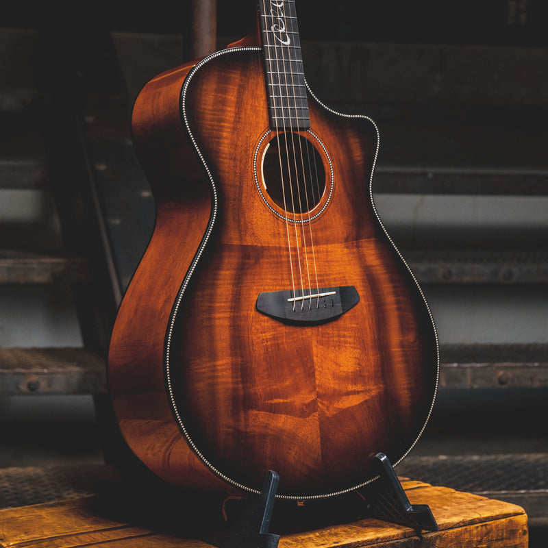 2023 Breedlove Jeff Bridges Concerto Acoustic-Electric Guitar, Bourbon w/OHSC - Used