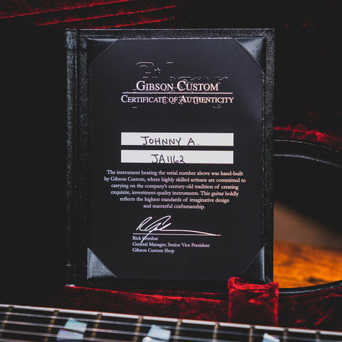 2011 Gibson Custom Shop Johnny A Signature Electric Guitar, Sunset Glow w/ OHSC - Used