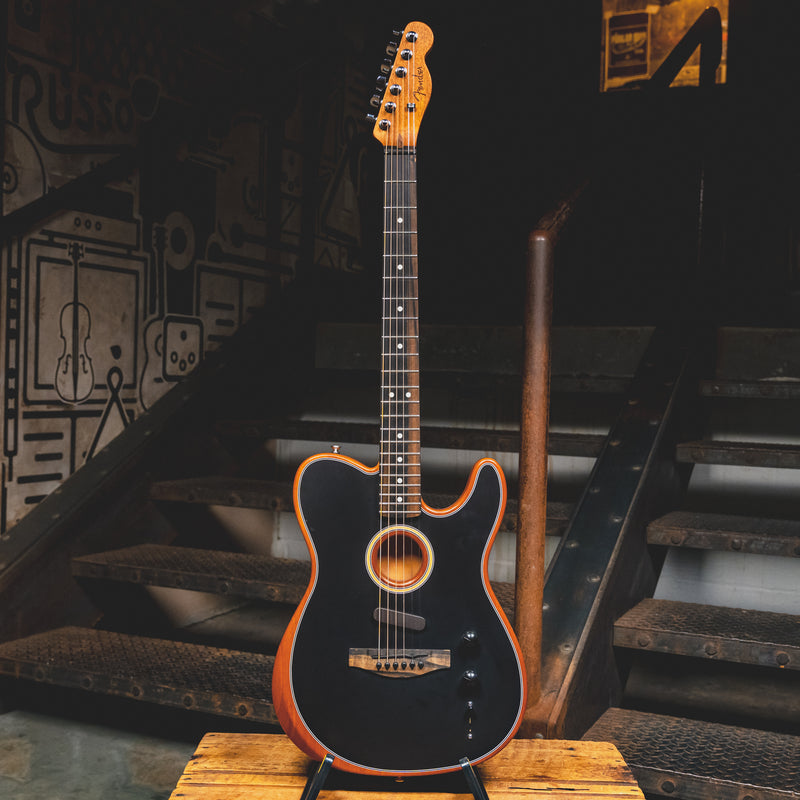 2019 Fender American Acoustasonic Telecaster Electric Guitar, Black w/OGB - Used