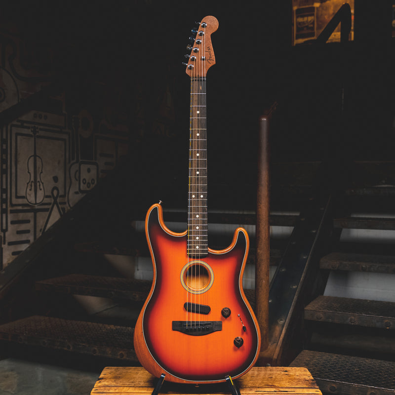 2021 Fender American Acoustasonic Stratocaster Guitar, Sunburst w/OGB - Used