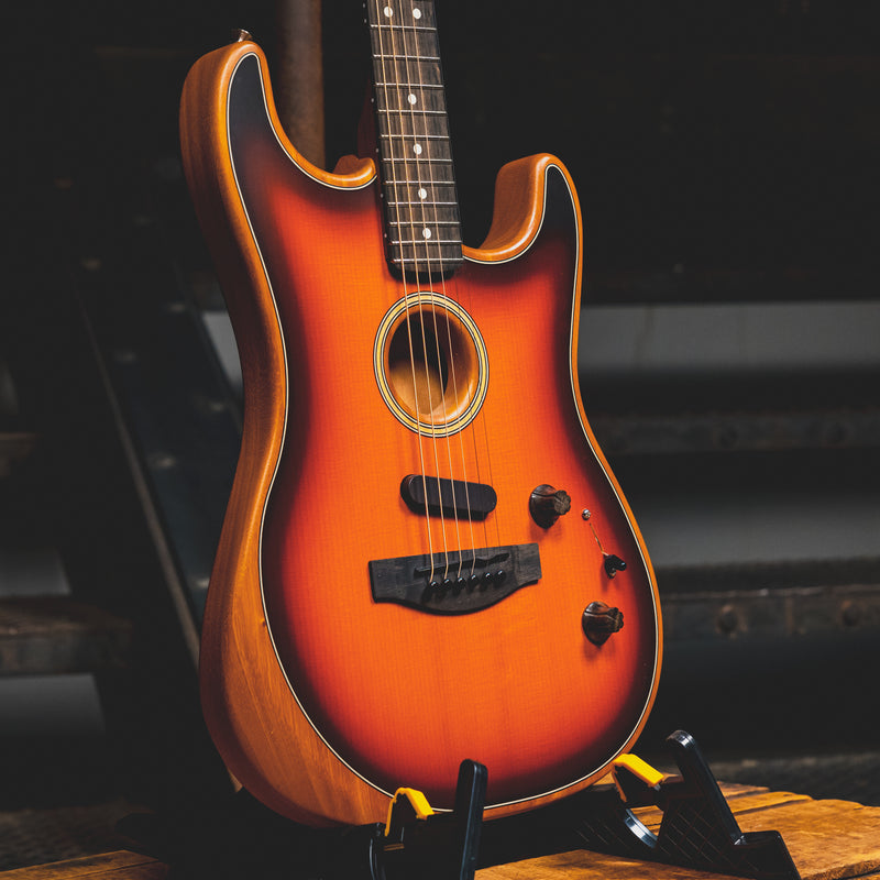 2021 Fender American Acoustasonic Stratocaster Guitar, Sunburst w/OGB - Used