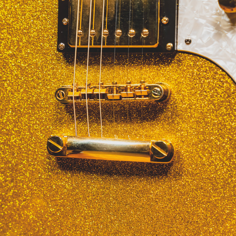 Musicvox Space Ranger Electric Guitar, Gold Sparkle w/Gig Bag - Used