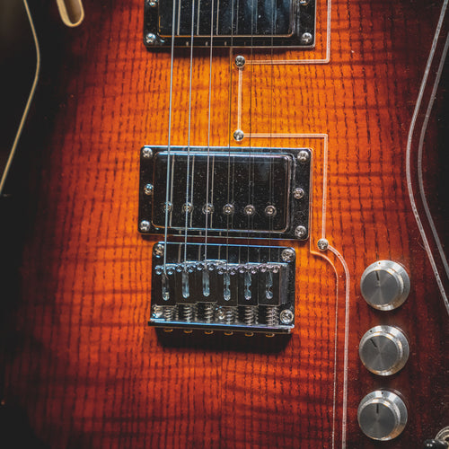 Sturner 1129 Semi-Hollow Electric Guitar, Rosewood Fretboard, Sunburst