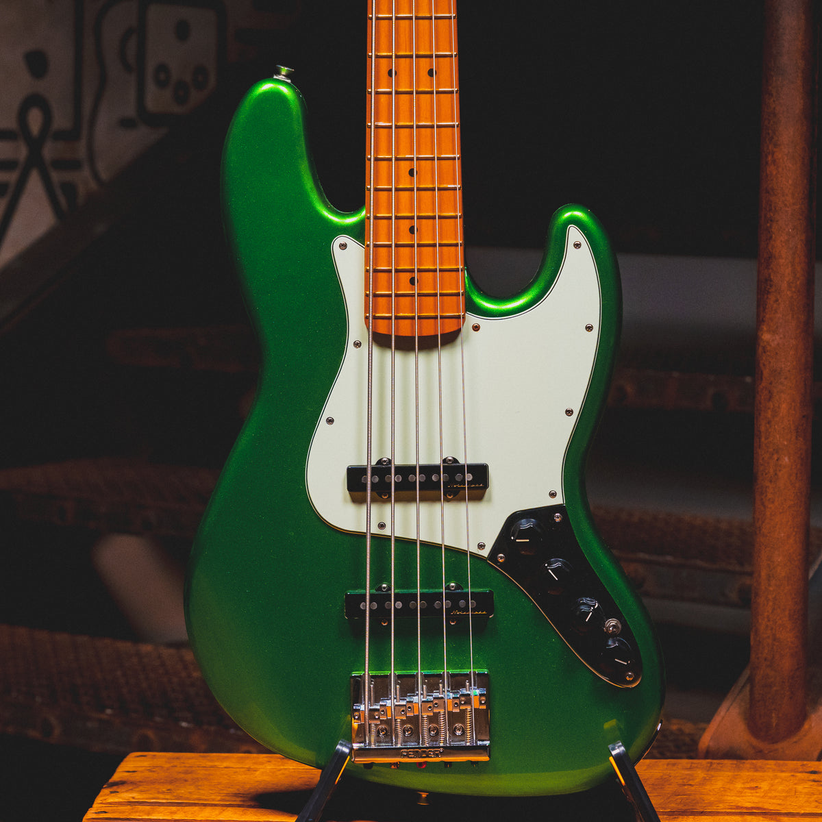 2021 Fender Player Plus Jazz Bass V 5 String Bass Guitar, Cosmic Jade w/ Gig Bag - Used