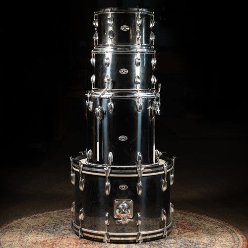 1970s Slingerland 5-Piece Modern Solo Drum Set, Black Chrome - Used