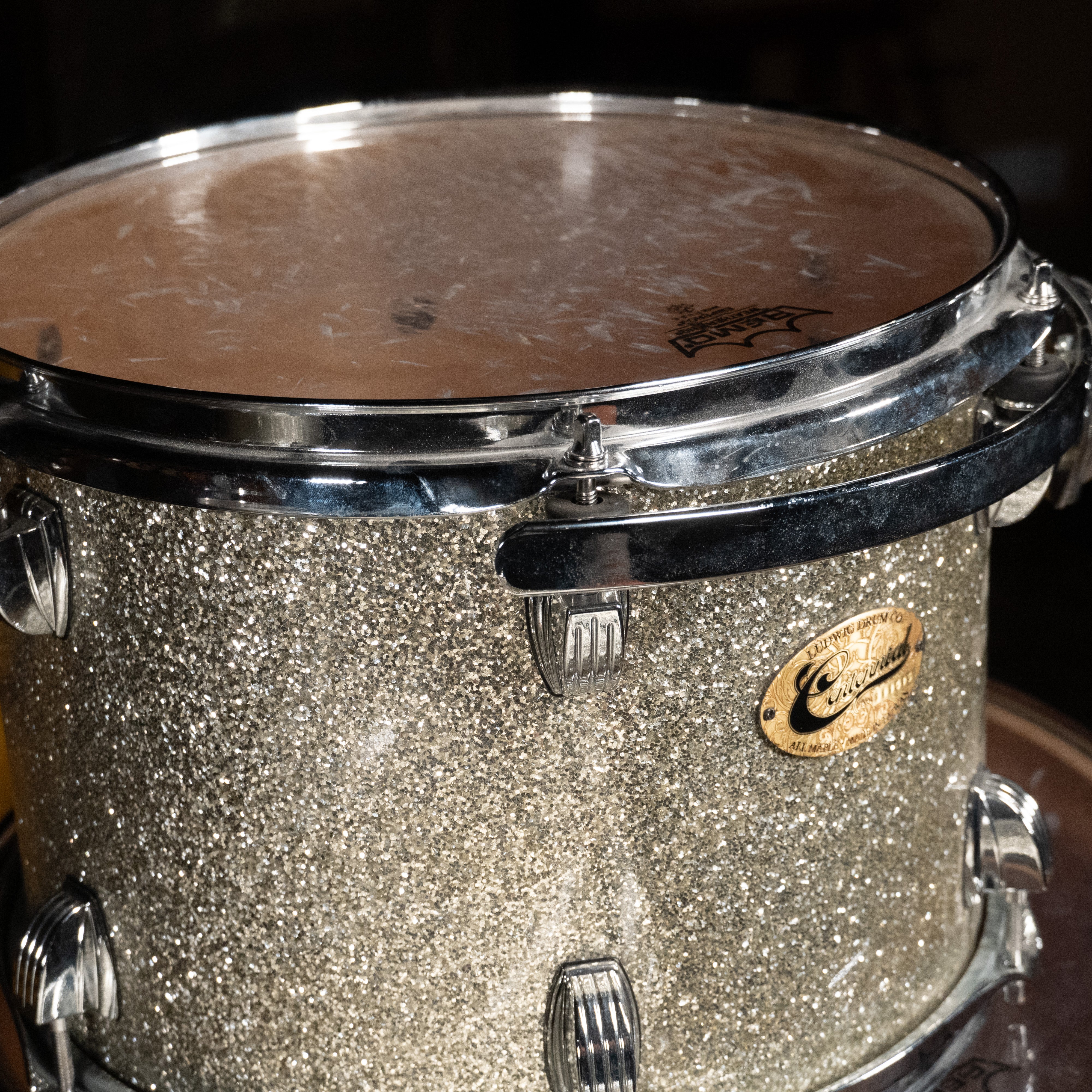 Ludwig Centennial Drum Set, 4 Piece Shell Pack, Silver Sparkle