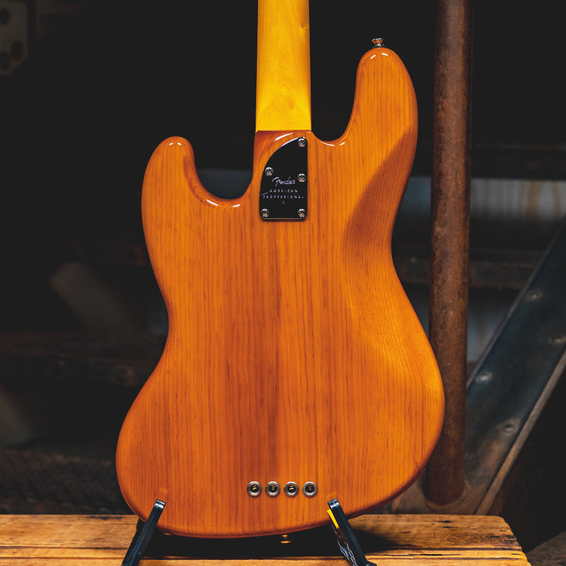 2021 Fender American Professional II Jazz Bass, Roasted Pine w/Case - Used