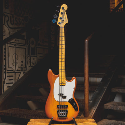 2022 Fender American Performer Mustang Bass, Honey Burst Satin w/OGB - Used