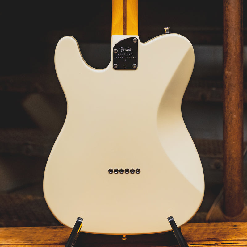 2021 Fender American Professional II Telecaster Deluxe Electric Guitar, Olympic White w/OHSC - Used