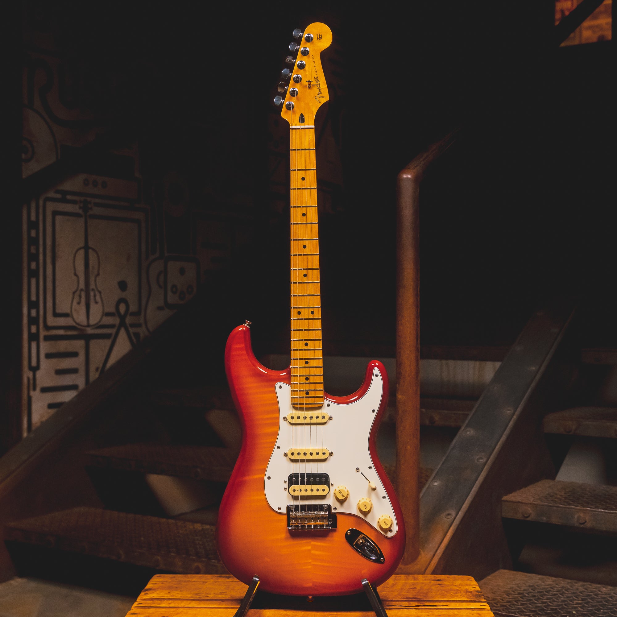 2021 Fender Player Stratocaster HSS Plus Top Electric Guitar, Aged