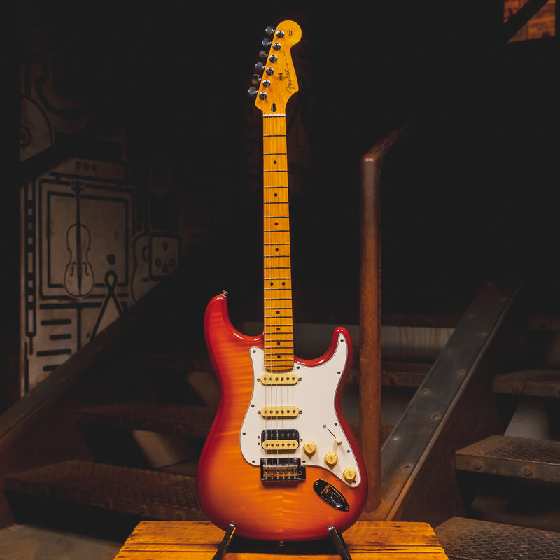 2021 Fender Player Stratocaster HSS Plus Top Electric Guitar, Aged Cherry Burst - Used
