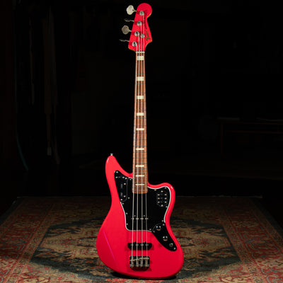2007 Fender CIJ Deluxe Jaguar Bass Guitar, Hot Rod Red - Used