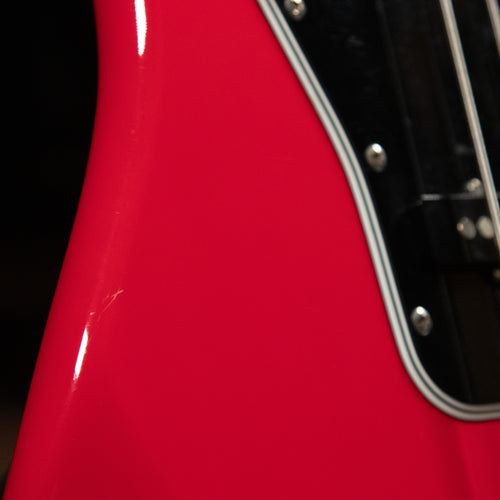 2007 Fender CIJ Deluxe Jaguar Bass Guitar, Hot Rod Red - Used