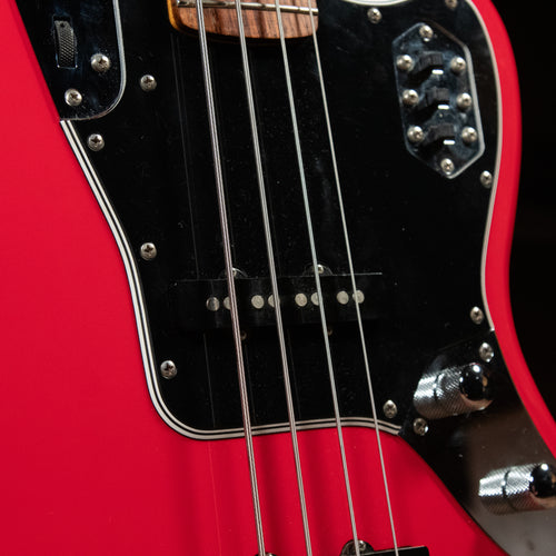 2007 Fender CIJ Deluxe Jaguar Bass Guitar, Hot Rod Red - Used