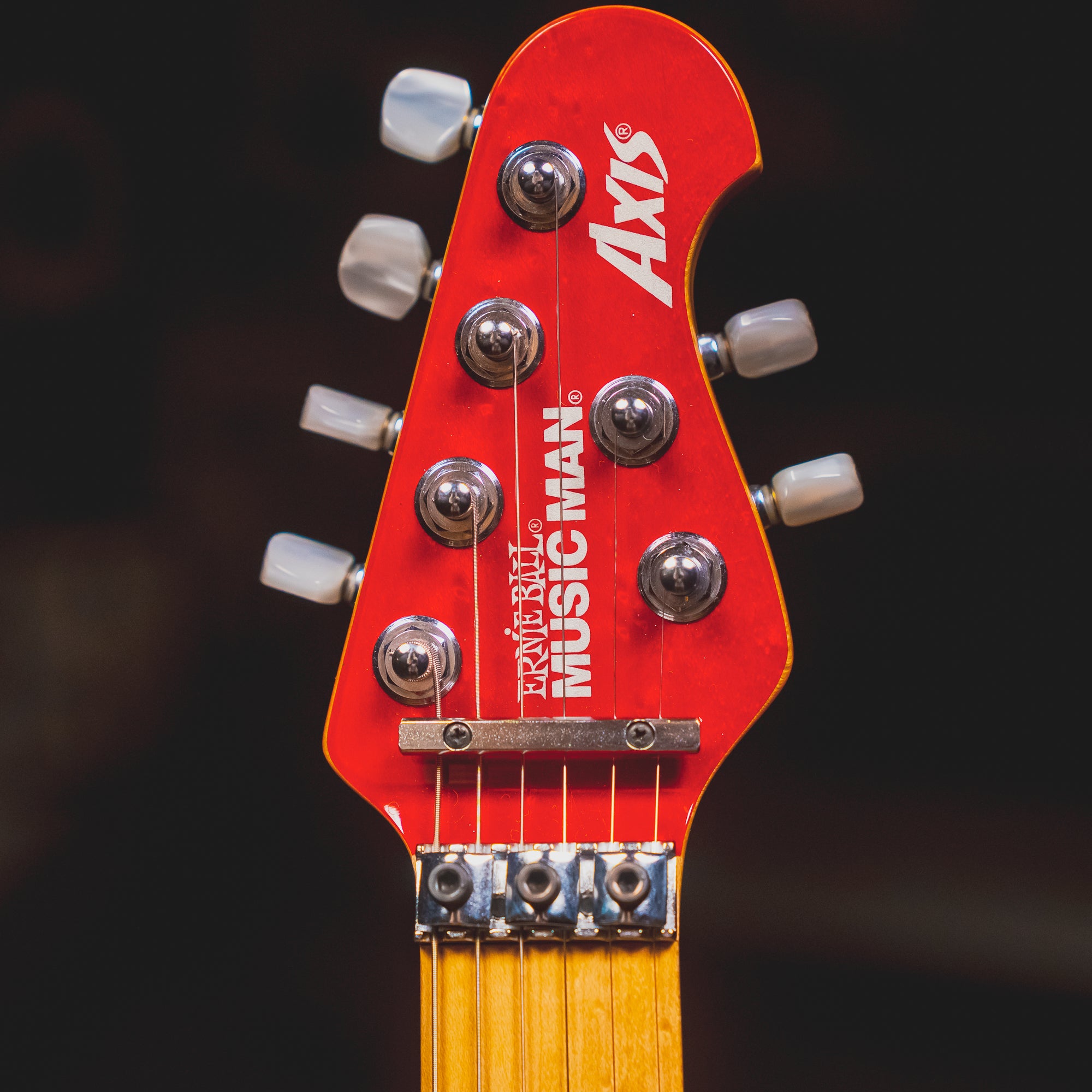 ハンバート・ワイズマン！　アナログ 1st Press 2006 Music Man Axis Electric Guitar, Translucent Red w/OHSC - Used