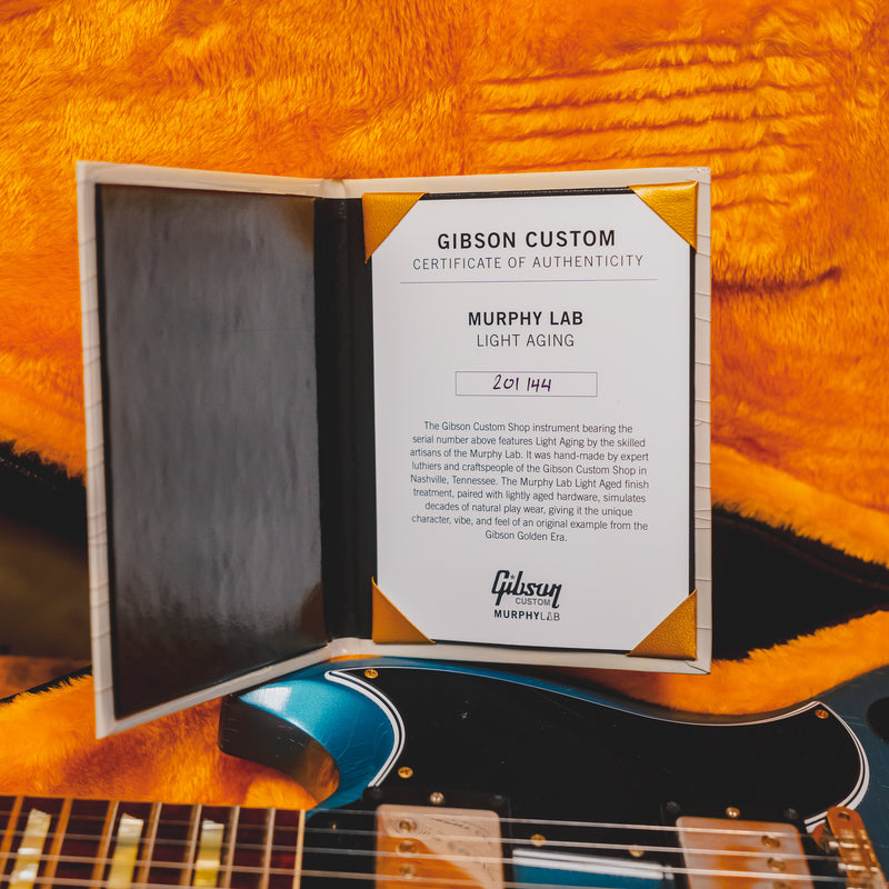 2023 Gibson Custom Shop '64 SG Murphy Lab Light Aged, Pelham Blue w/OHSC - Used