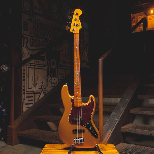 2019 Fender Vintera '60s Jazz Bass Guitar, Firemist Gold w/OGB - Used