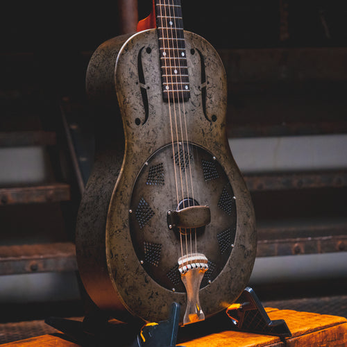 2018 National Reso-Phonic Black Rust Resonator w/ OHSC - Used