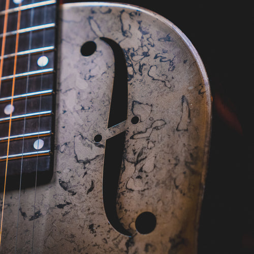 2018 National Reso-Phonic Black Rust Resonator w/ OHSC - Used